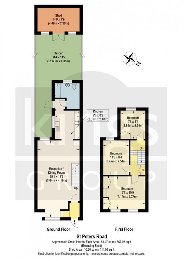 Floorplan for St. Peter's Road, London, N9