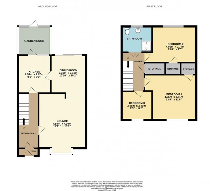 Floorplan for Hampden Crescent, Cheshunt, Waltham Cross