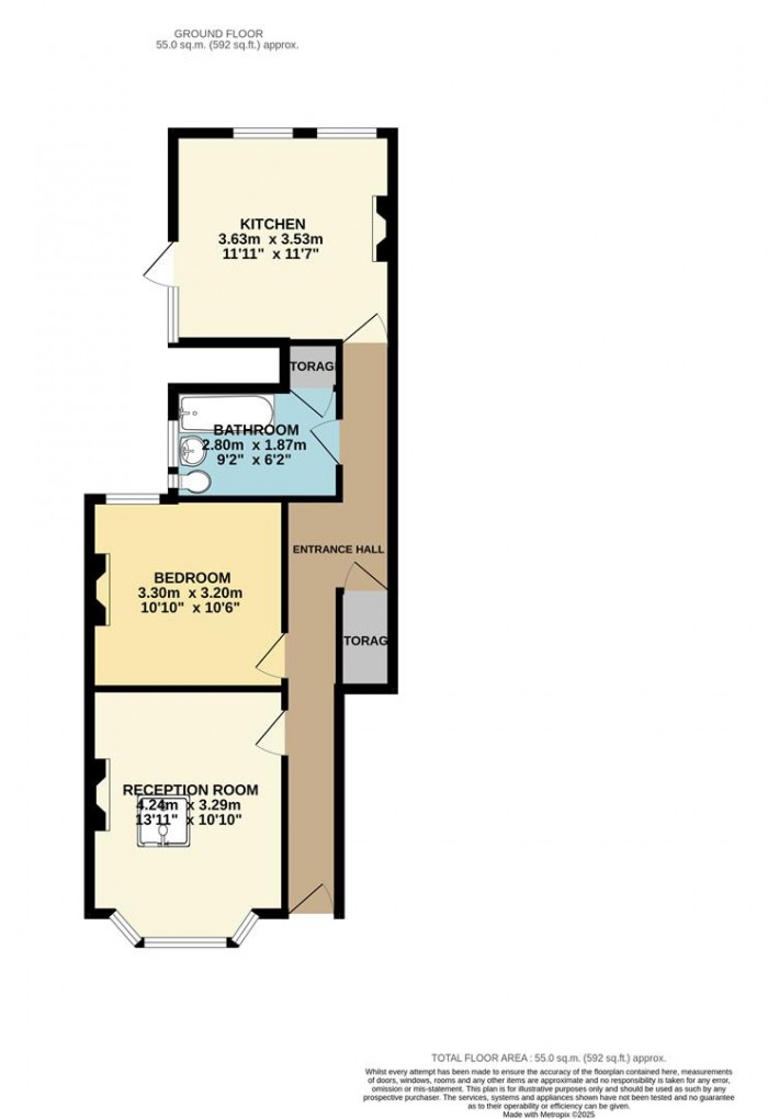 Floorplan for Bloxhall Road, London