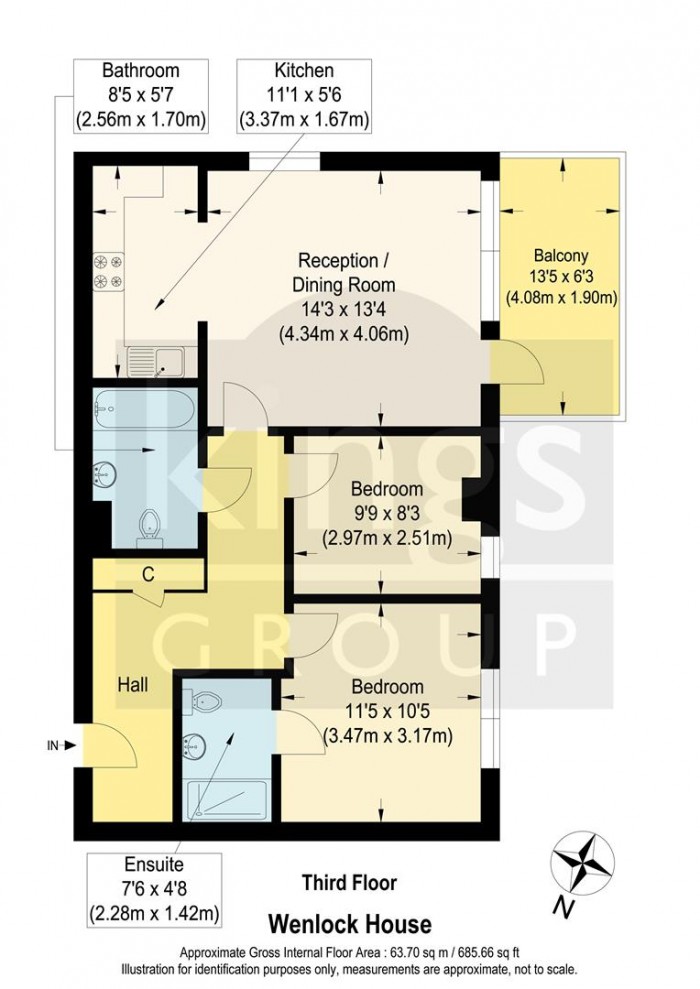 Floorplan for Eaton Road, Enfield