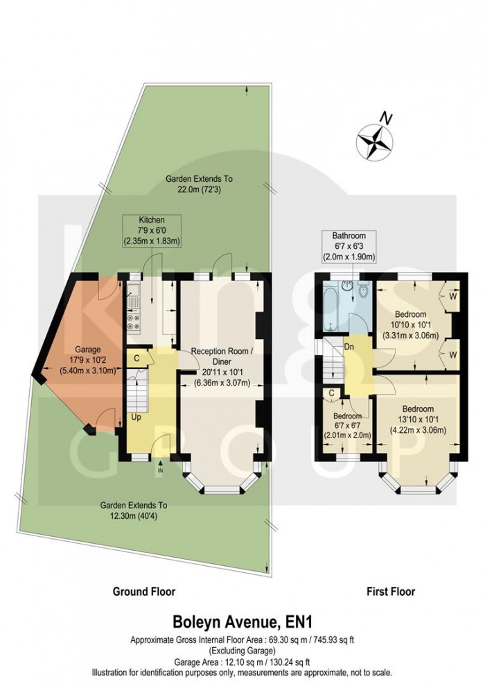Floorplan for Boleyn Avenue, Enfield