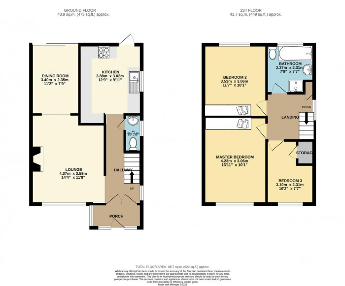 Floorplan for Deer Park, Harlow