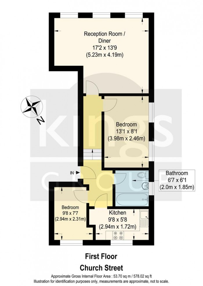 Floorplan for Church Street, Edmonton, N9