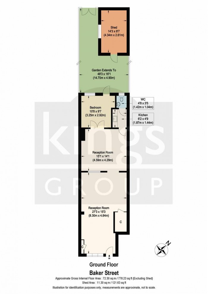 Floorplan for Baker Street, Enfield