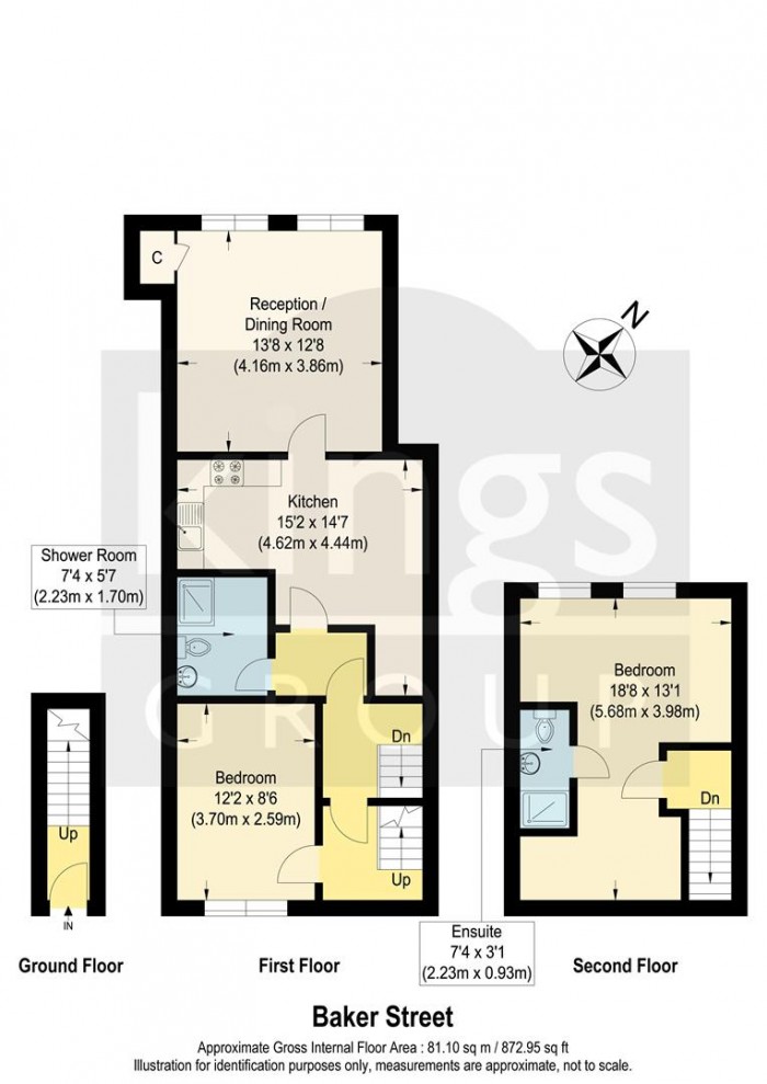 Floorplan for Baker Street, Enfield