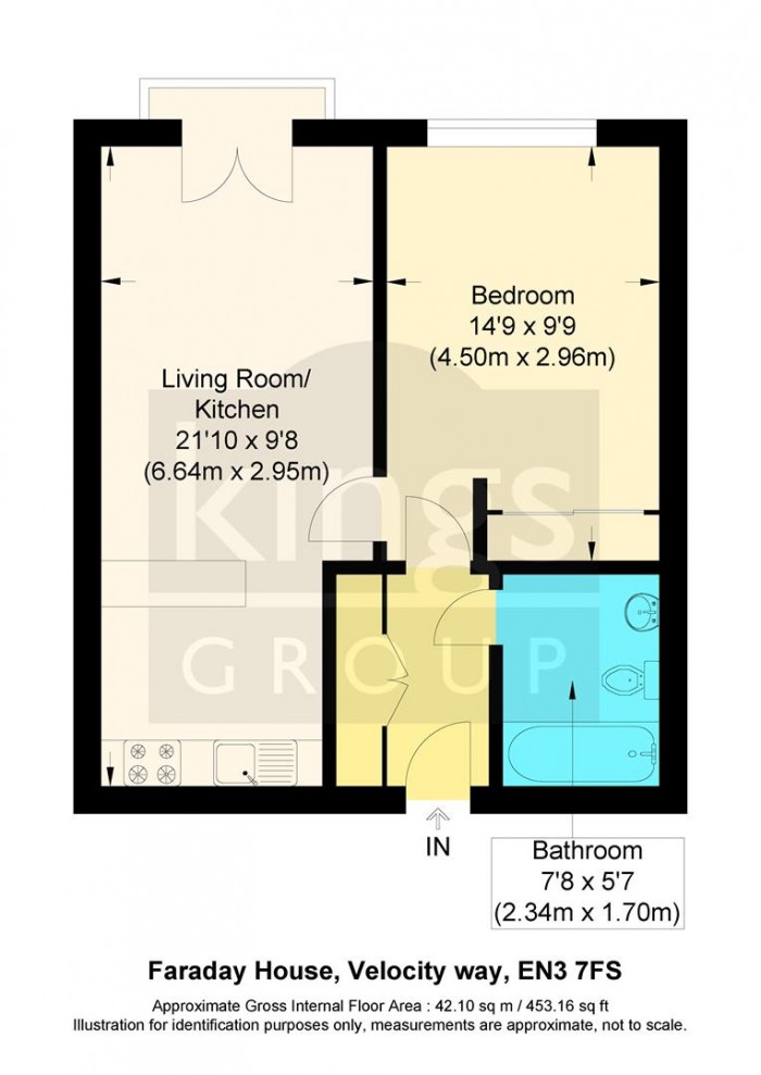 Floorplan for Faraday House, Velocity Way, Enfield