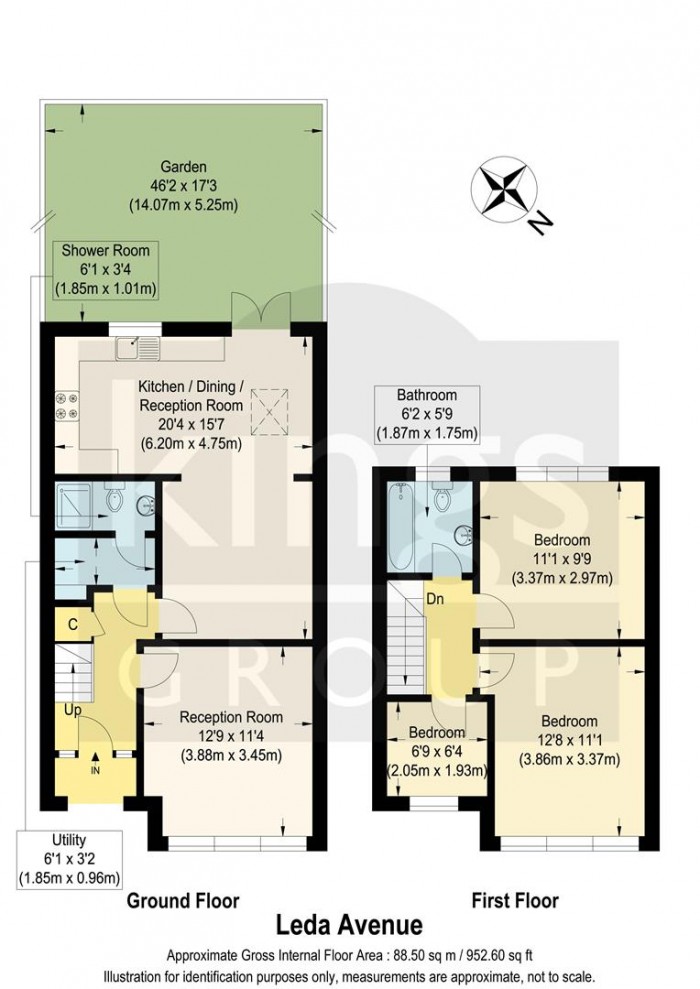 Floorplan for Leda Avenue, Enfield
