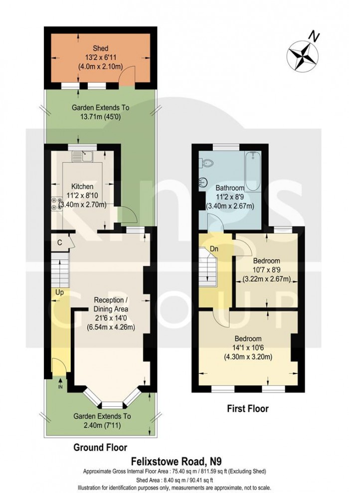 Floorplan for Felixstowe Road, Edmonton, N9
