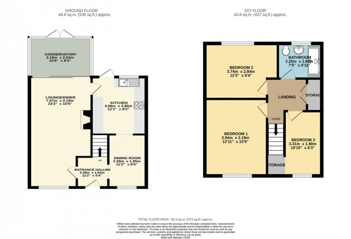 Floorplan for The Downs, Harlow