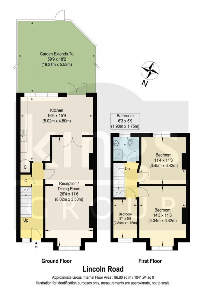 Floorplan for Lincoln Road, Enfield