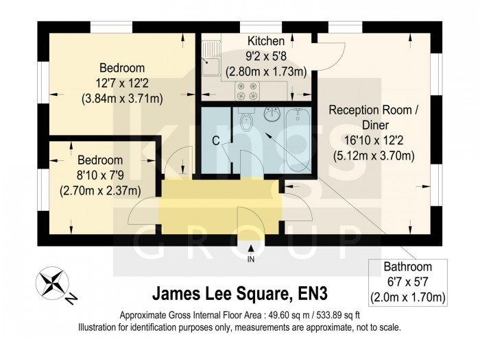 Floorplan for James Lee Square, Enfield