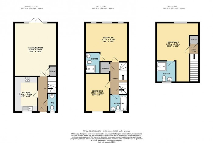 Floorplan for De Burgh Close, Broxbourne