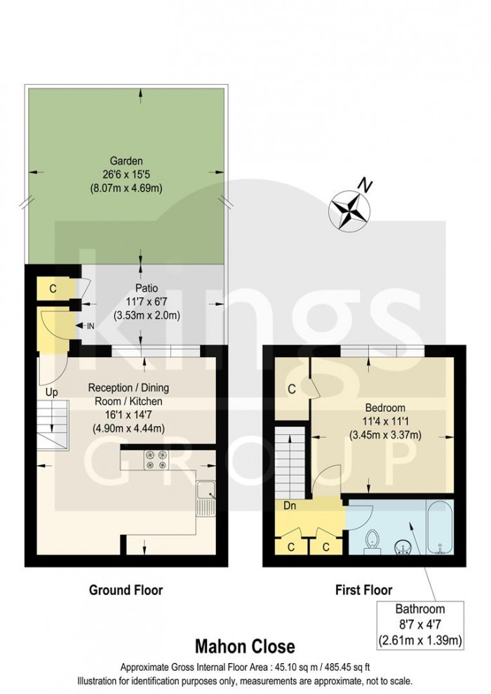 Floorplan for Mahon Close, Enfield