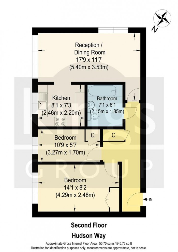 Floorplan for Hudson Way, London, N9