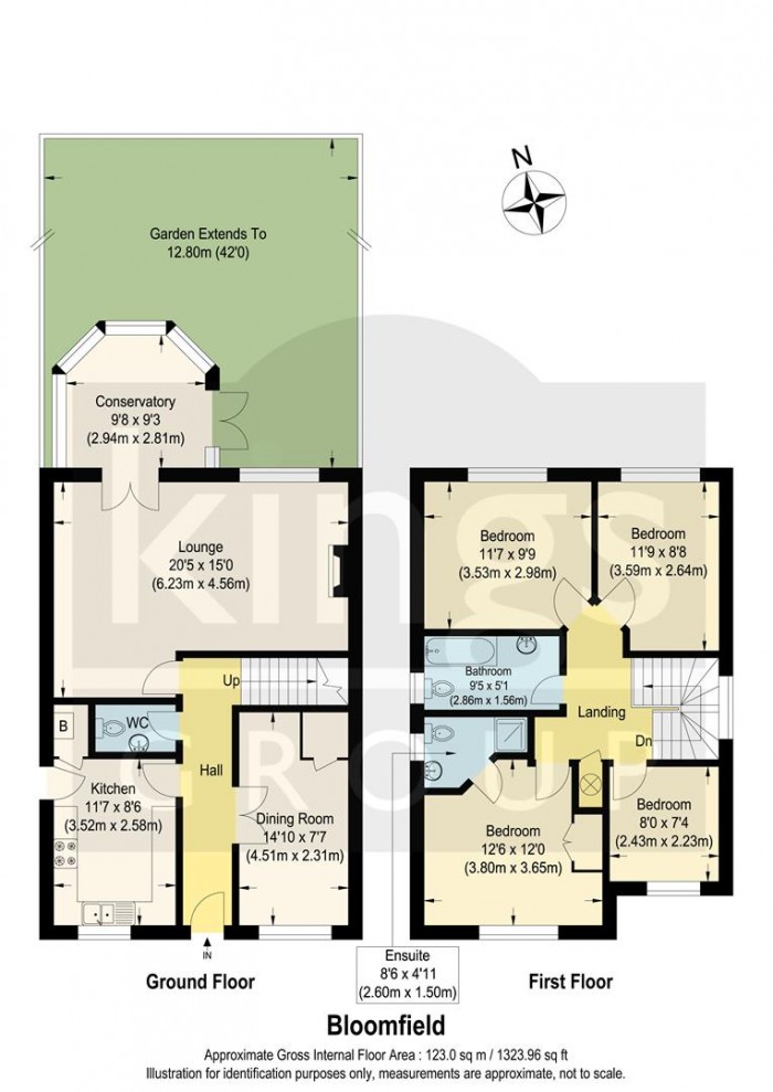 Floorplan for Bloomfield Road, Cheshunt, Waltham Cross