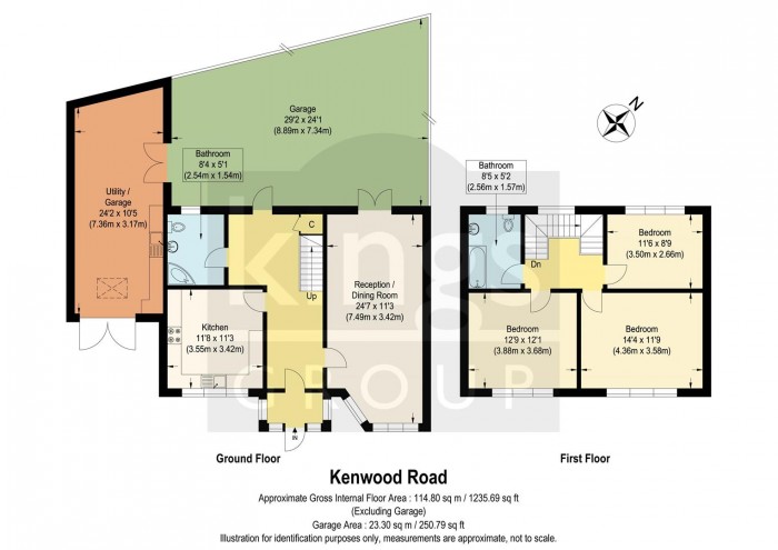 Floorplan for Kenwood Road, London, N9