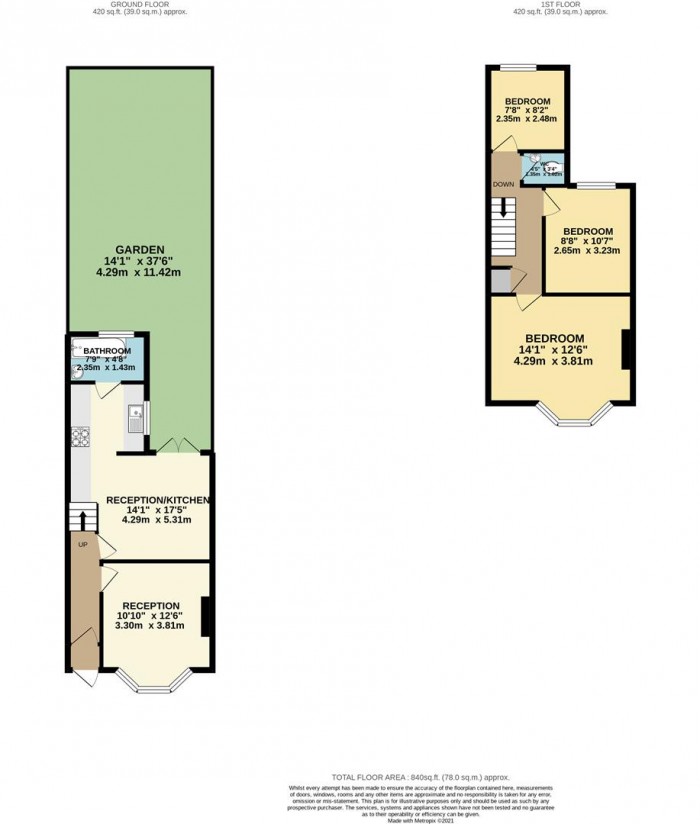 Floorplan for Bury Street, London, N9