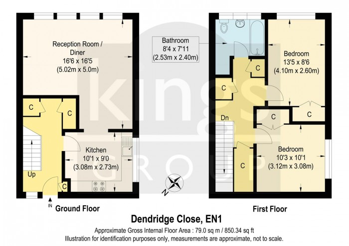 Floorplan for Dendridge Close, Enfield