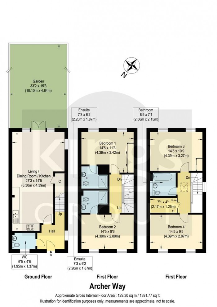 Floorplan for Archer Way, Enfield