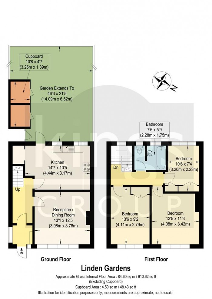 Floorplan for Linden Gardens, Enfield