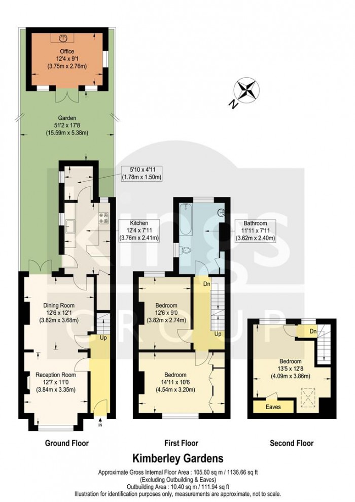 Floorplan for Kimberley Gardens, Enfield