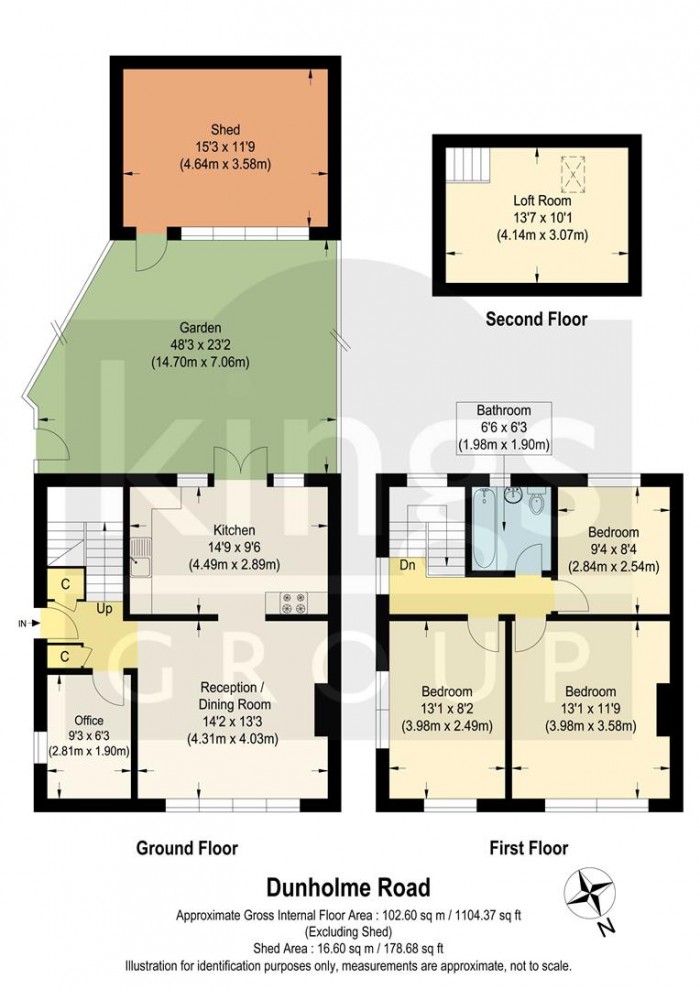 Floorplan for Dunholme Road, Edmonton, N9
