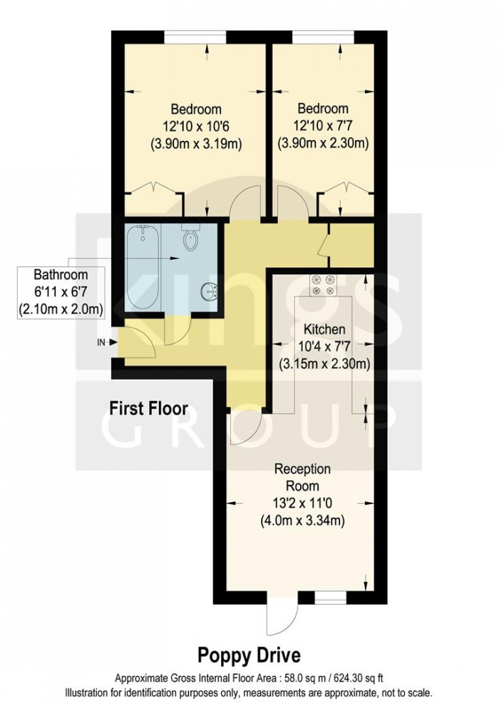 Floorplan for Poppy Drive, Enfield