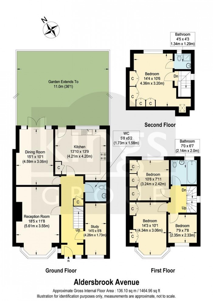 Floorplan for Aldersbrook Avenue, Enfield