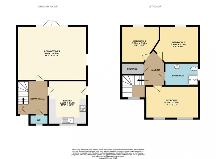 Floorplan for Grove Path, Cheshunt, Waltham Cross