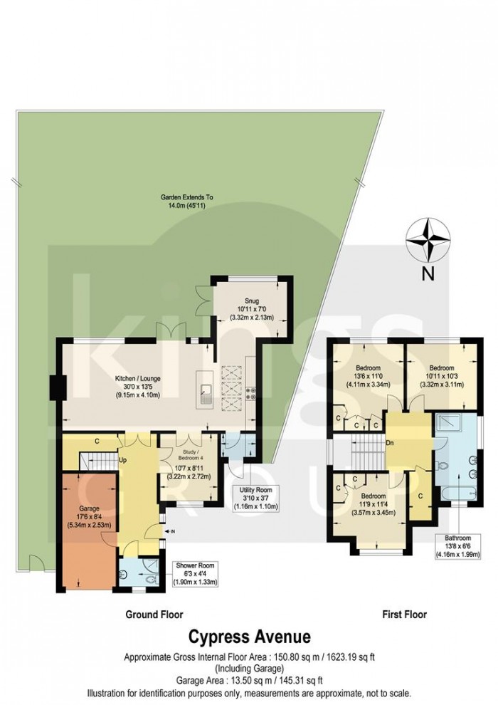Floorplan for Cypress Avenue, Enfield