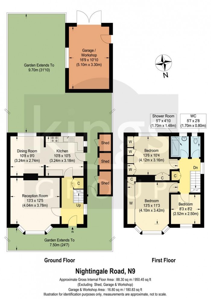 Floorplan for Nightingale Road, Edmonton, N9