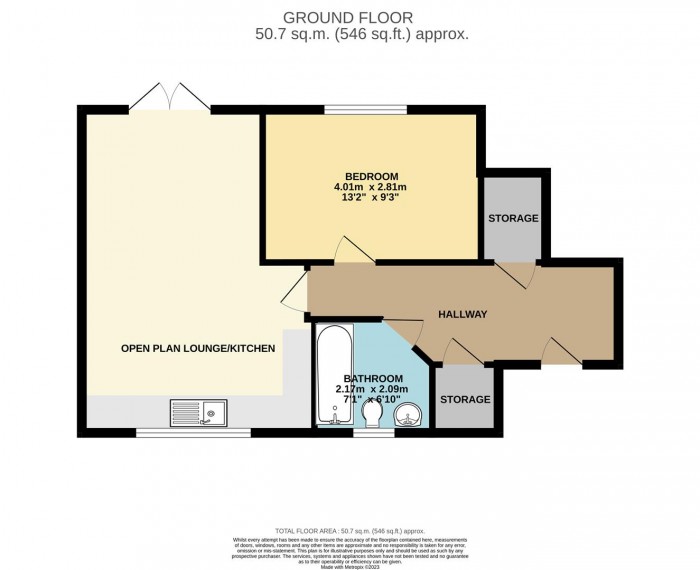 Floorplan for Gladwin Way, Harlow