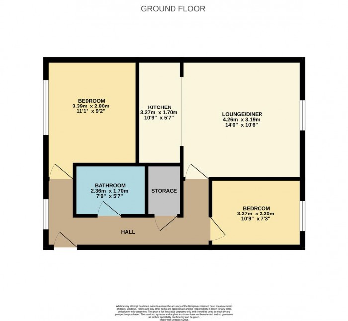 Floorplan for Castile Court, Eleanor Way, Waltham Cross