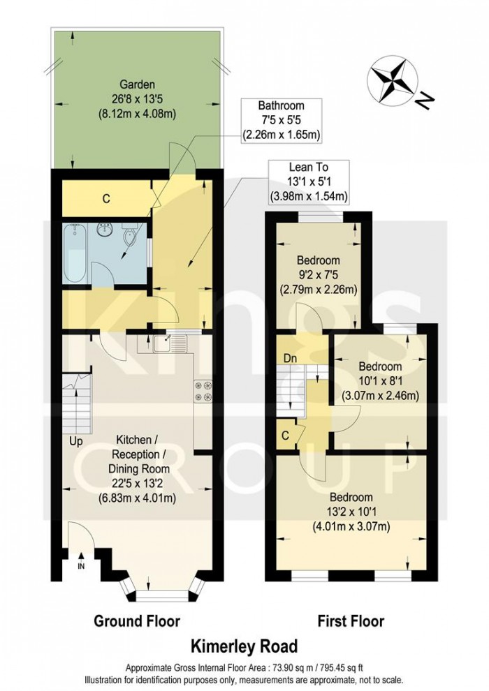 Floorplan for Kimberley Road, Edmonton, N18