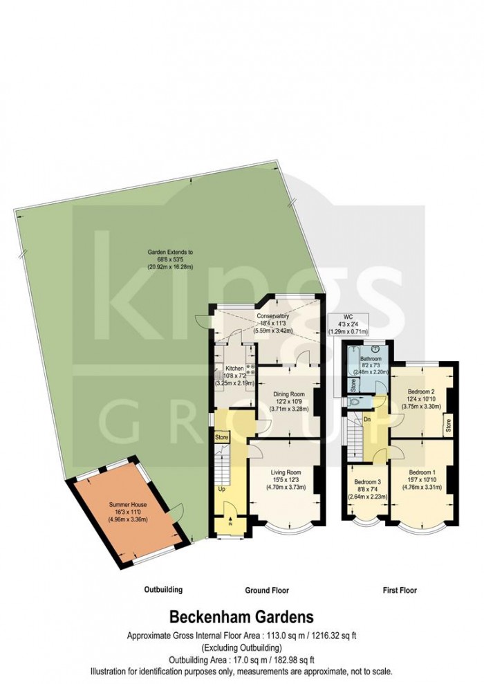 Floorplan for Beckenham Gardens, London, N9