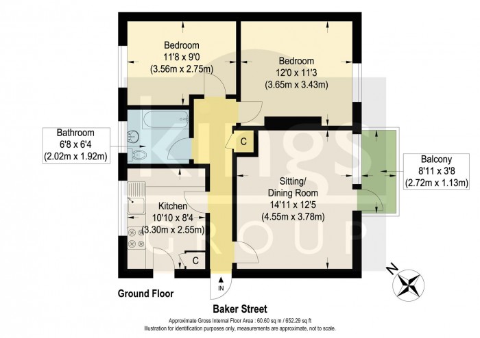 Floorplan for Baker Street, Enfield