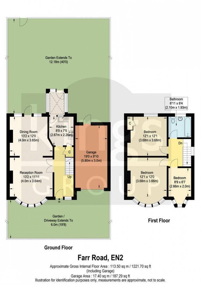 Floorplan for Farr Road, Enfield