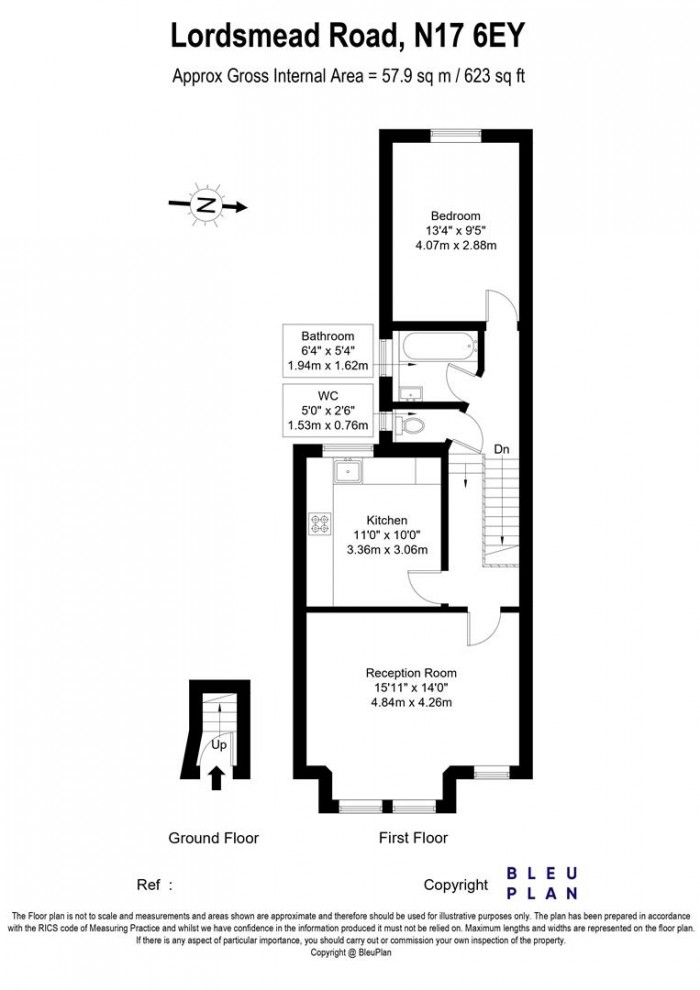 Floorplan for Lordsmead Road, London