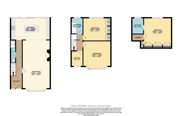 Floorplan for Bridge End, London