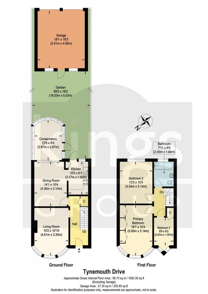 Floorplan for Tynemouth Drive, Enfield