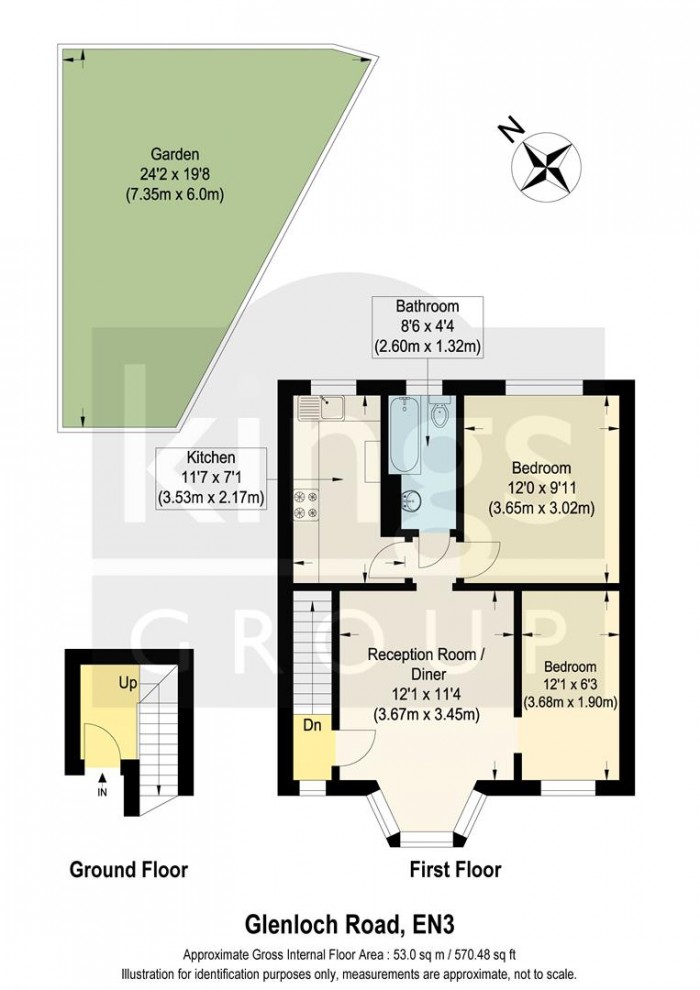 Floorplan for Glenloch Road, Enfield