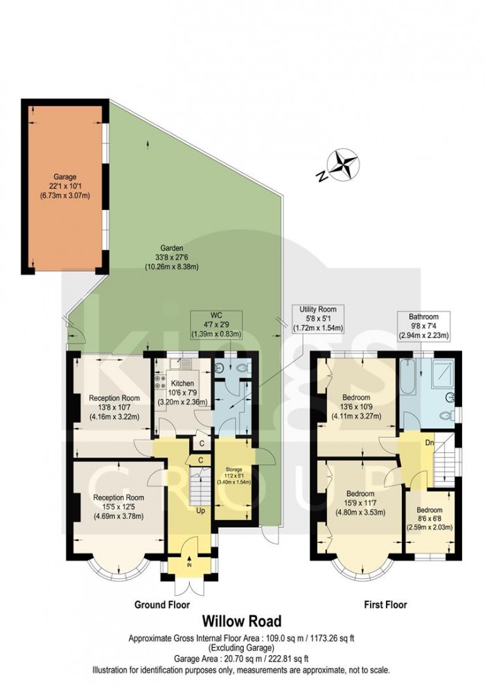 Floorplan for Willow Road, Enfield