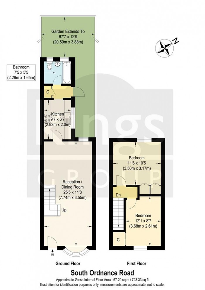 Floorplan for South Ordnance Road, Enfield
