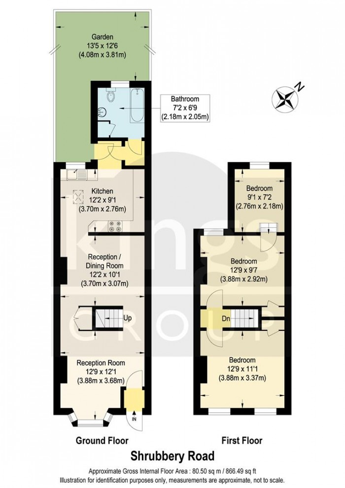 Floorplan for Shrubbery Road, Edmonton, N9