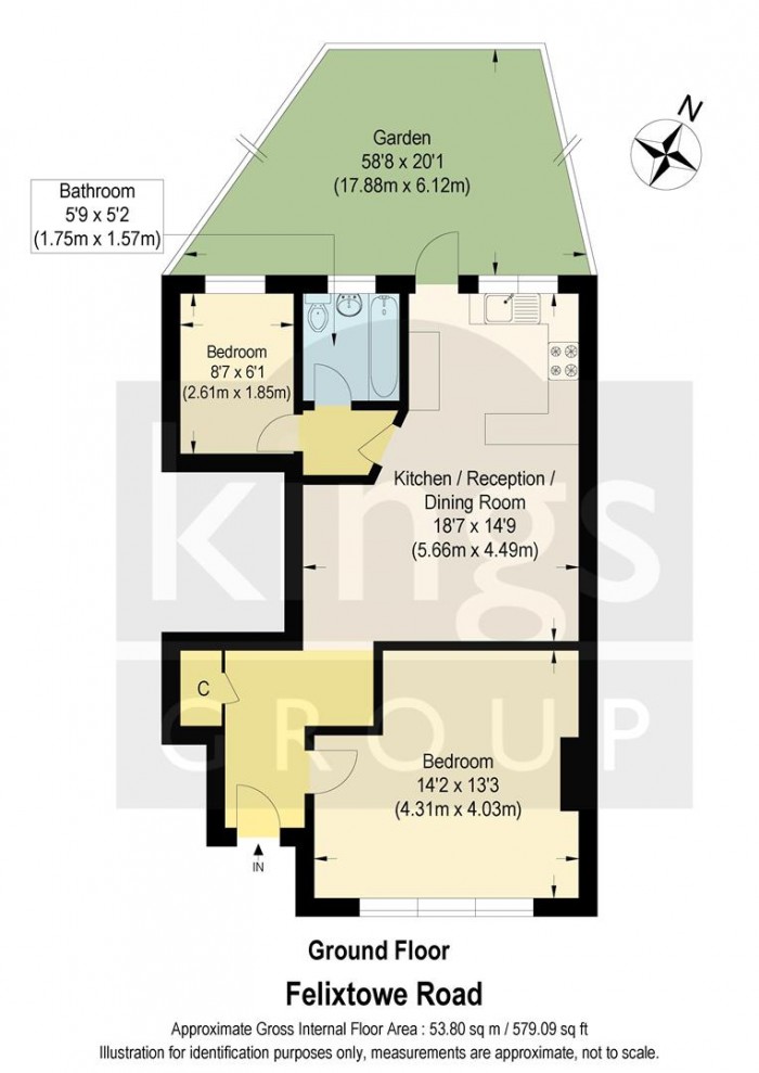 Floorplan for Felixstowe Road, London, N9