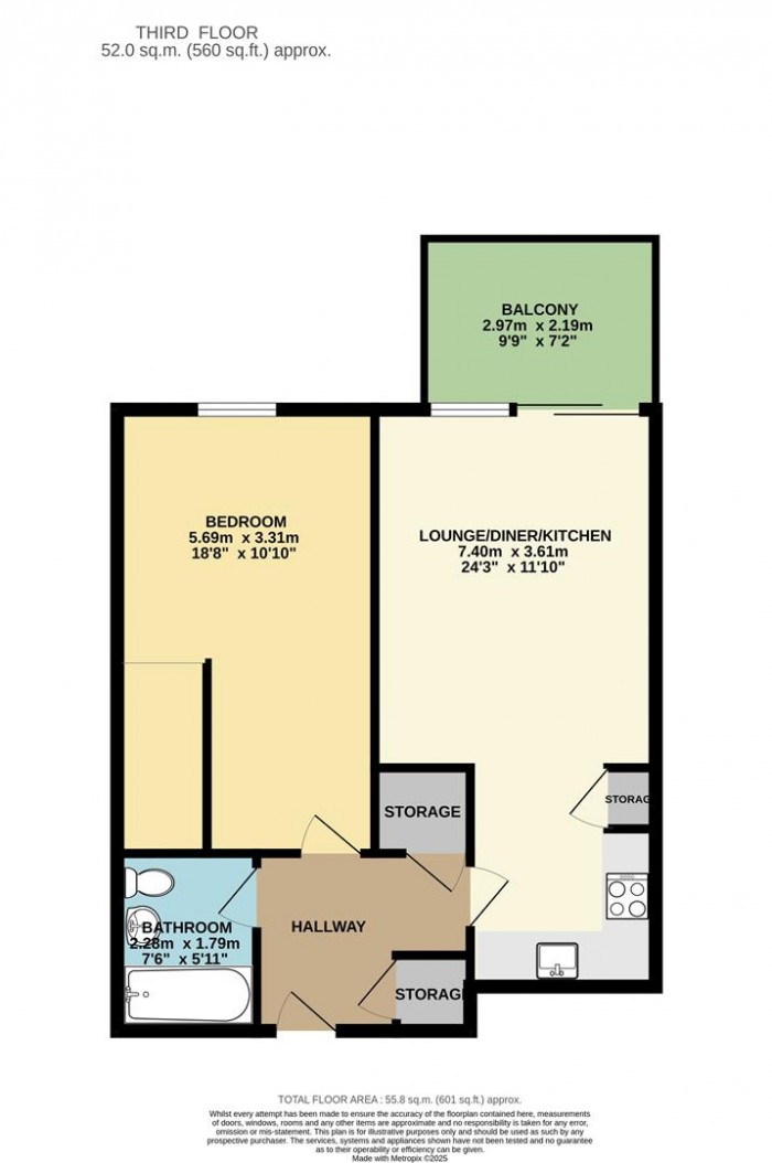 Floorplan for Collendale Road, London