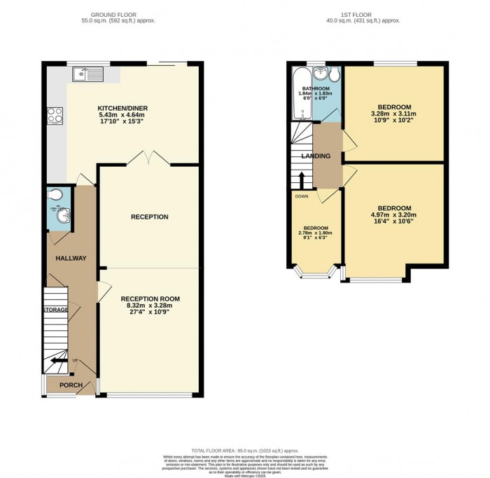 Floorplan for Overton Road, London