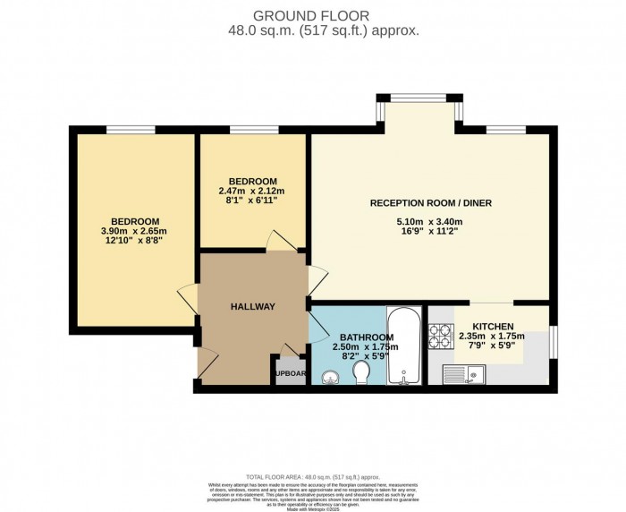 Floorplan for Creighton Road, London