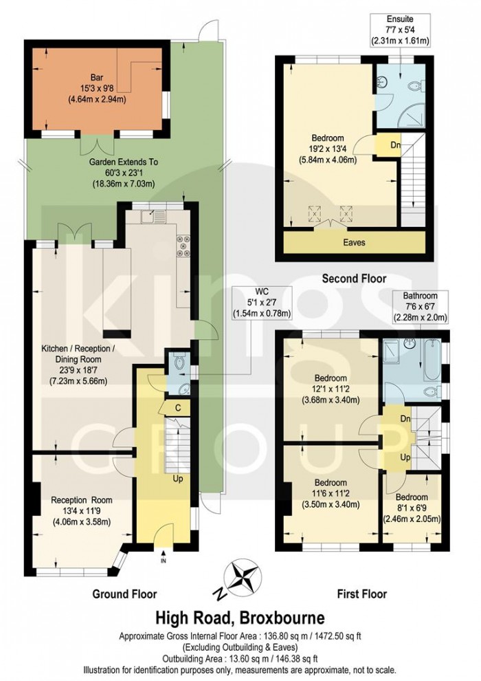 Floorplan for High Road, Broxbourne
