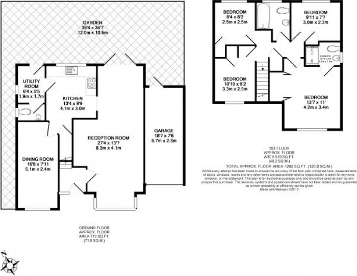 Floorplan for Merlin Close, Waltham Abbey